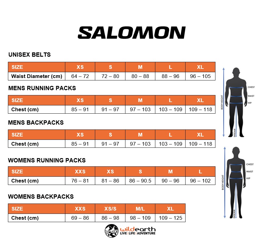 Salomon Active Skin Salomon Adv Skin 12 Sizing Chart Hydration